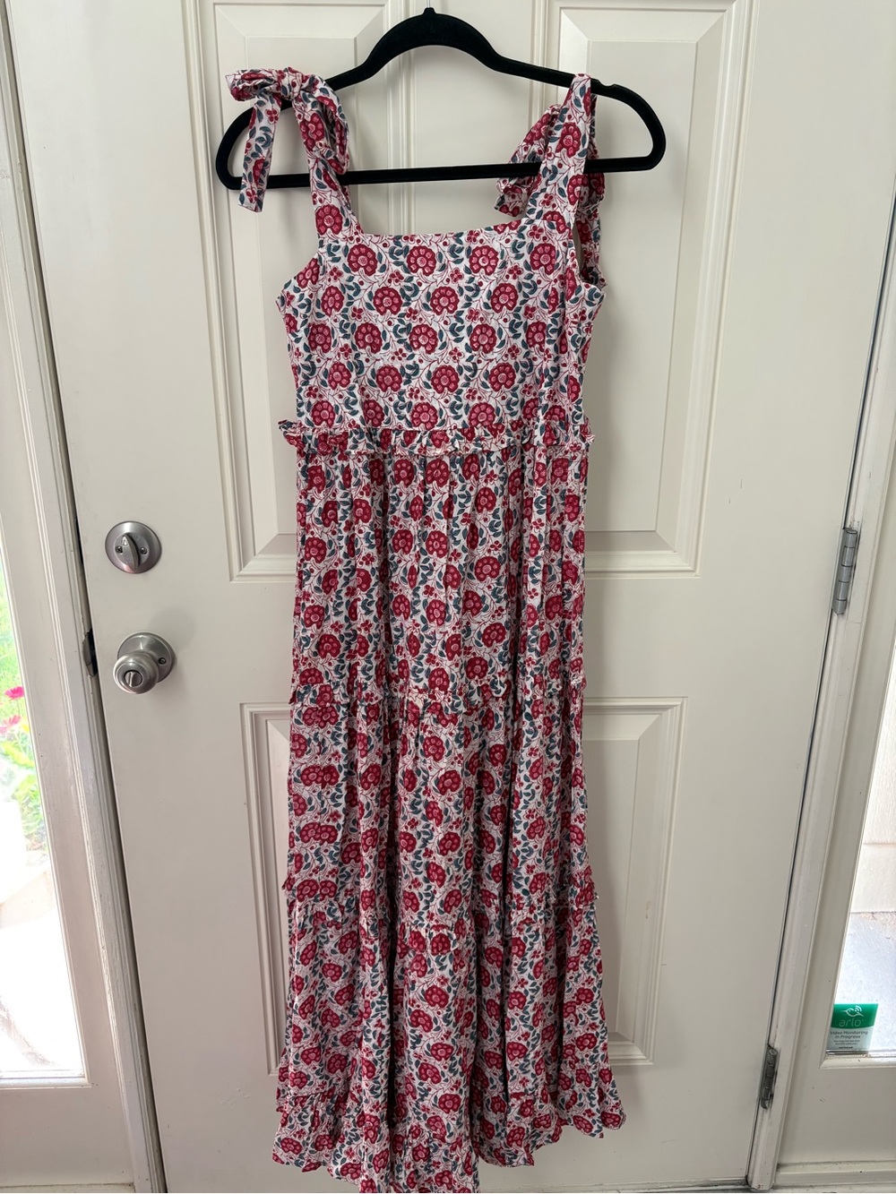 Anna Cate Eliza Shoulder Tie Maxi Dress Size Medium